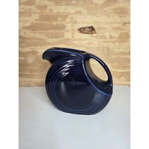 Fiesta Ware Large Disk Water Pitcher 7.25" Tall - Cobalt Blue